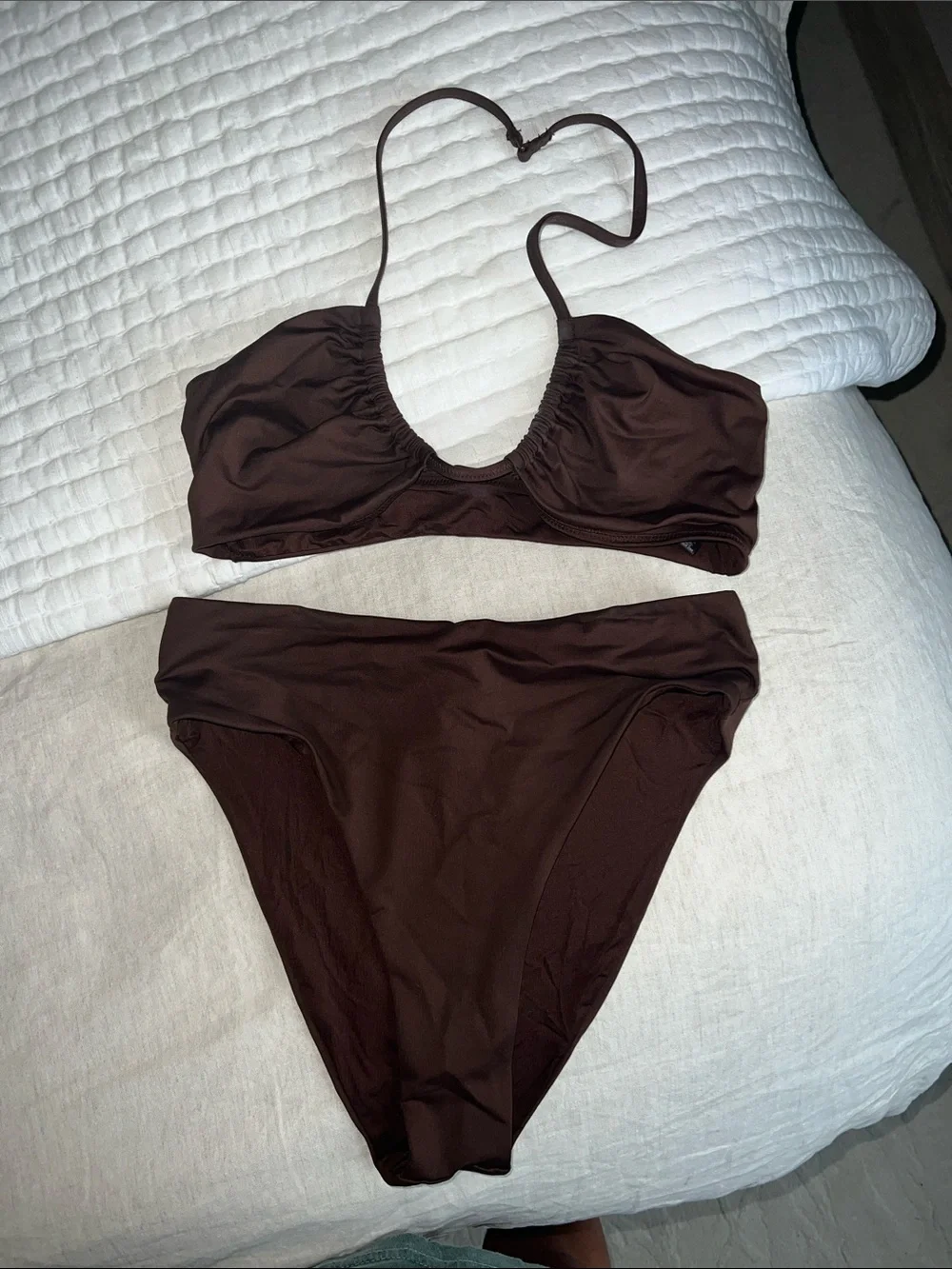 Skims High-Waist Brown Bikini Set